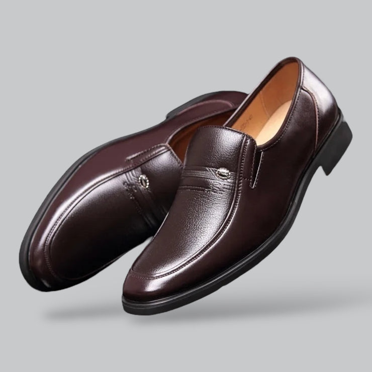 Harrison & Hawke | Leather Men’s Formal Shoes – Breathable Slip-On Design