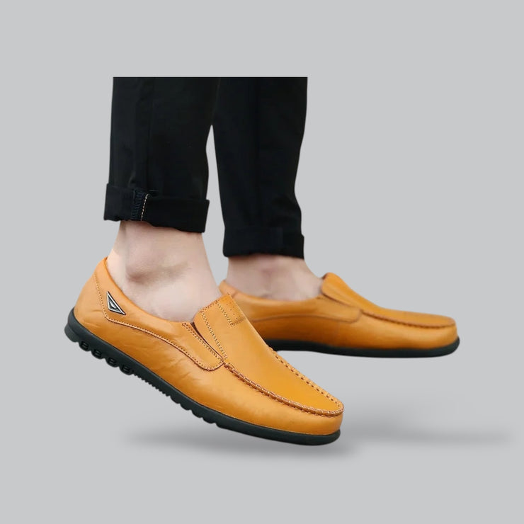 Harrison & Hawke | Leather Men’s Casual loafers | Breathable Slip-On Design