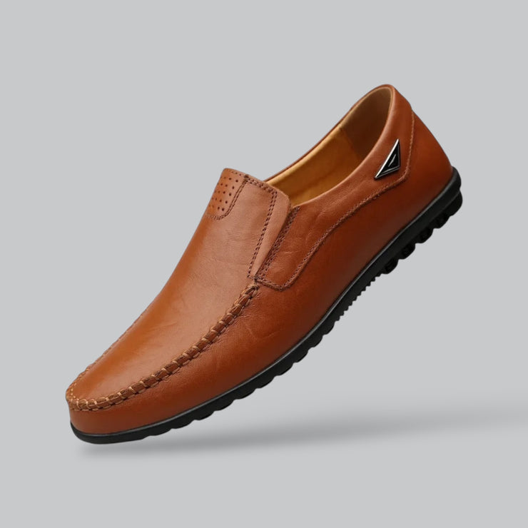 Harrison & Hawke | Leather Men’s Casual loafers | Breathable Slip-On Design