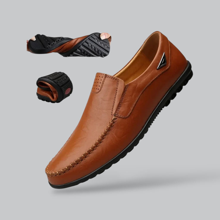 Harrison & Hawke | Leather Men’s Casual loafers | Breathable Slip-On Design