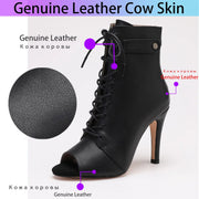 Genuine Leather 2023 New Sexy Women Thin HIgh Heels Trend  Stilettos Jazz Dance Lady Shoes Indoor Customizable Street Big Size