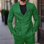 Classic khaki Suit Sets For Men Wedding Party Groomsman Luxury Costumes Formal Banquet Bussiness Outfits Fashion Blazer Pants