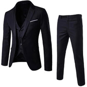 Fashion Men Classic 3 Piece Set Suit Wedding Grooming Slim Fit Men Suit Sets Large Size Men Blazer+ Pants + Vest