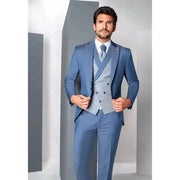 3 Piece Formal Classic Plaid Suits for Men Slim Fit Groom Wedding Tuxedo Prom Business Casual Male Suit Jacket Vest with Pants